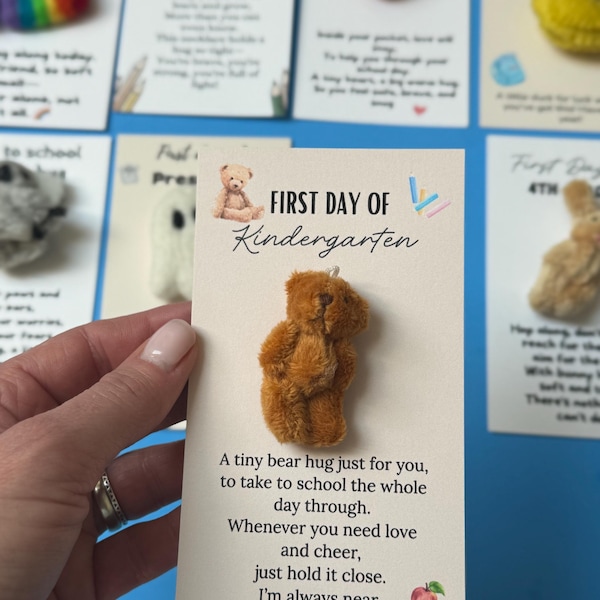 Kindergarten back to school gift for first day of school for prek pocket hug with card and felt Ghost gift for kids
