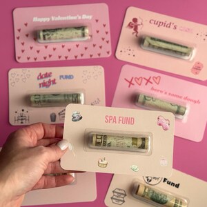 Cartão de dinheiro para noite de encontro para o Dia dos Namorados | Cartão de dinheiro | Ideias para presentes de aniversário | Presente romântico para esposa - Cartão de dinheiro para retirada