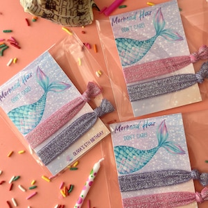 Bomboniere per feste di compleanno a tema sirena. I capelli della sirena non si preoccupano. Set regalo personalizzato - festa di compleanno per bambine a tema sirena - bomboniere a tema sirena.