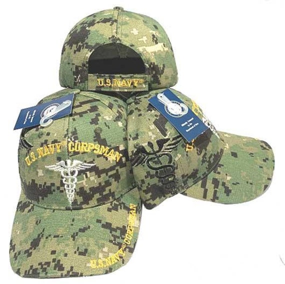 Navy Corpsman Green Camo Cap USN | Etsy