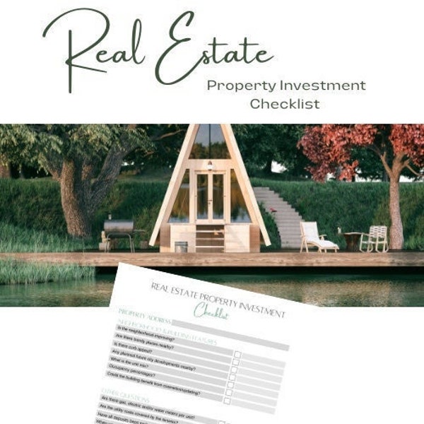 Real Estate Property Investment Checklist
