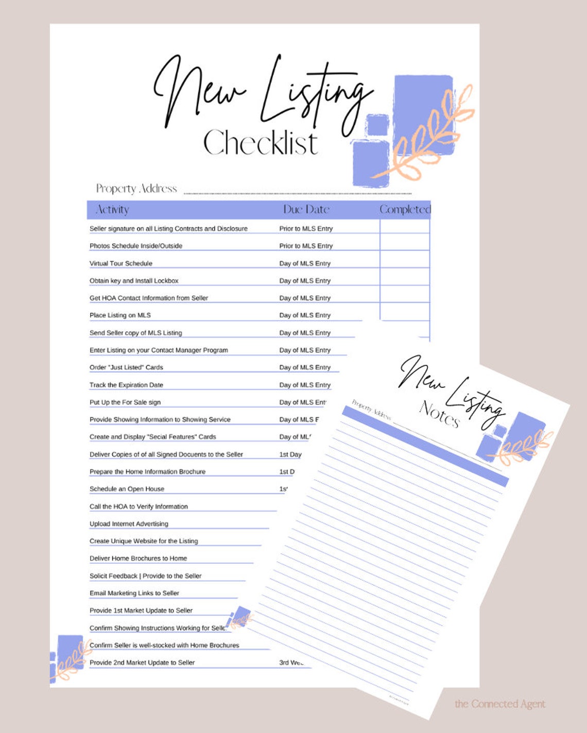 Real Estate new Listing Checklist Printable and Fillable Pdfs Etsy Real Estate new Listing Checklist Printable and Fillable Pdfs Etsy