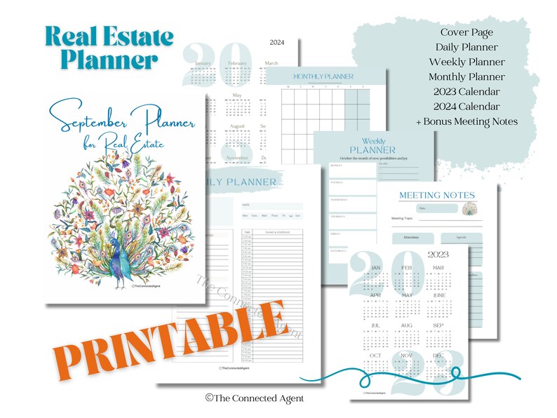 Real Estate Planner September Printable - Etsy