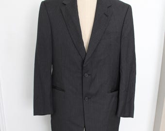 Vintage Men's Striped Suit / Size Medium / Era 1990s
