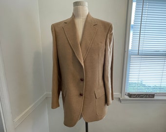 Vintage Casual Blazer 100% Camel Hair - Made by Readgate Robinsons - Estimated Era 1980's - 1990's