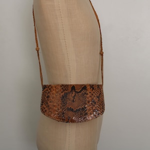 Vintage Schultertasche aus Schlangenleder - schätzungsweise 1870er bis 1980er Jahre