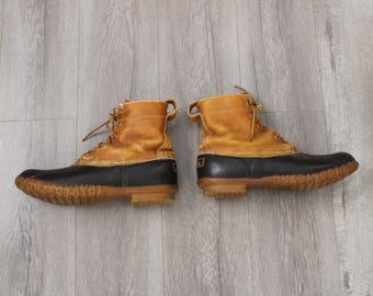 Vintage 70s 80s L.L. Bean Duck Boots Maine Hunting Shoes Low  display picture 3