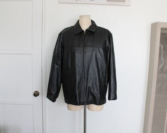 Men's Leather Jacket - Size L/XL - By Burnside