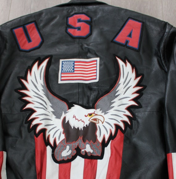Mens Eagle Patch Motorcycle Vest