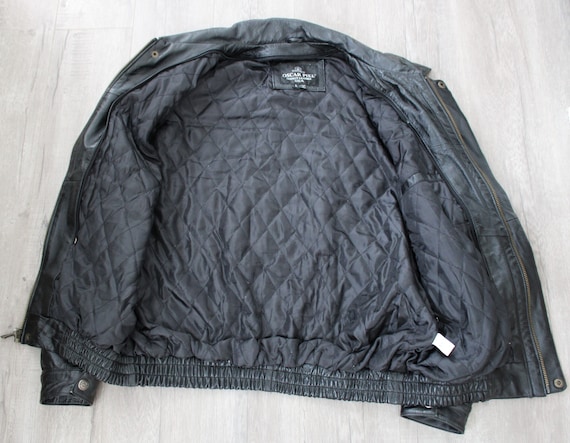 Men Bomber Leather Jacket. USA Patchwork. Eagle P… - image 6