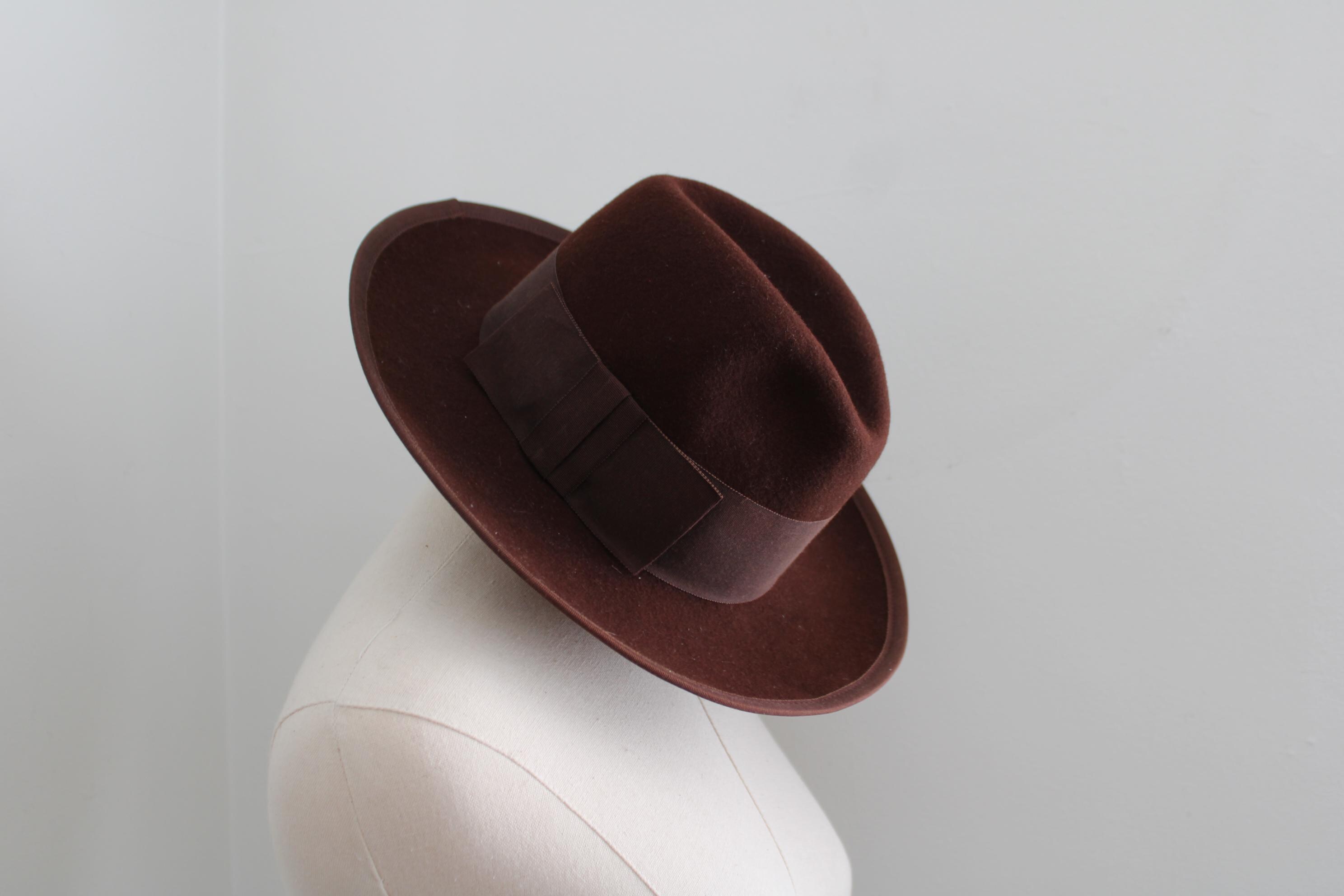 50s Betmar NY Wool Fedora Vintage Betmar New York Black Wool Fedora With Removable  main image 2