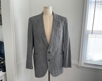 Vintage 90s Gray Casual Blazer - Men's Size Large - Made in USA