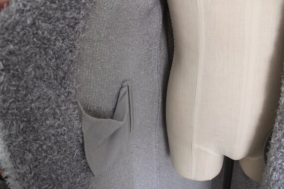 Women Heavy Long Gray Sweater / Sideffects Label … - image 3