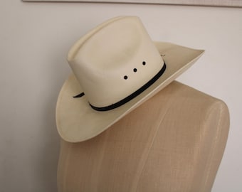 Vintage White Western Hat - Made in Mexico - USA Size 7