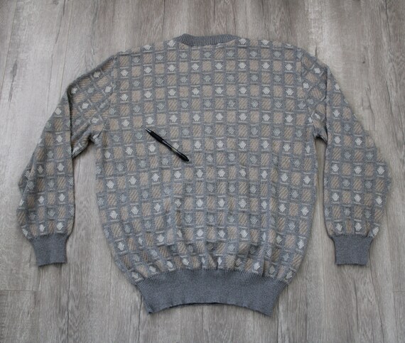 Men Crew Neck Sweater 90's style knit Made in Bul… - image 4