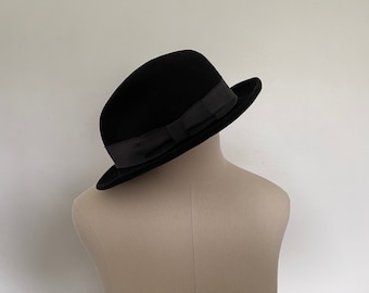 Vintage Black Fedora Hat