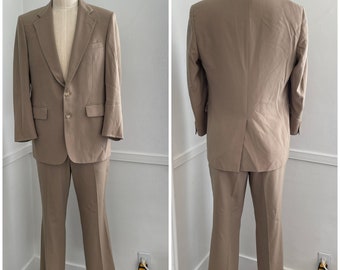 Vintage Men's Brown Suit 2 piece Designed by Michael J David