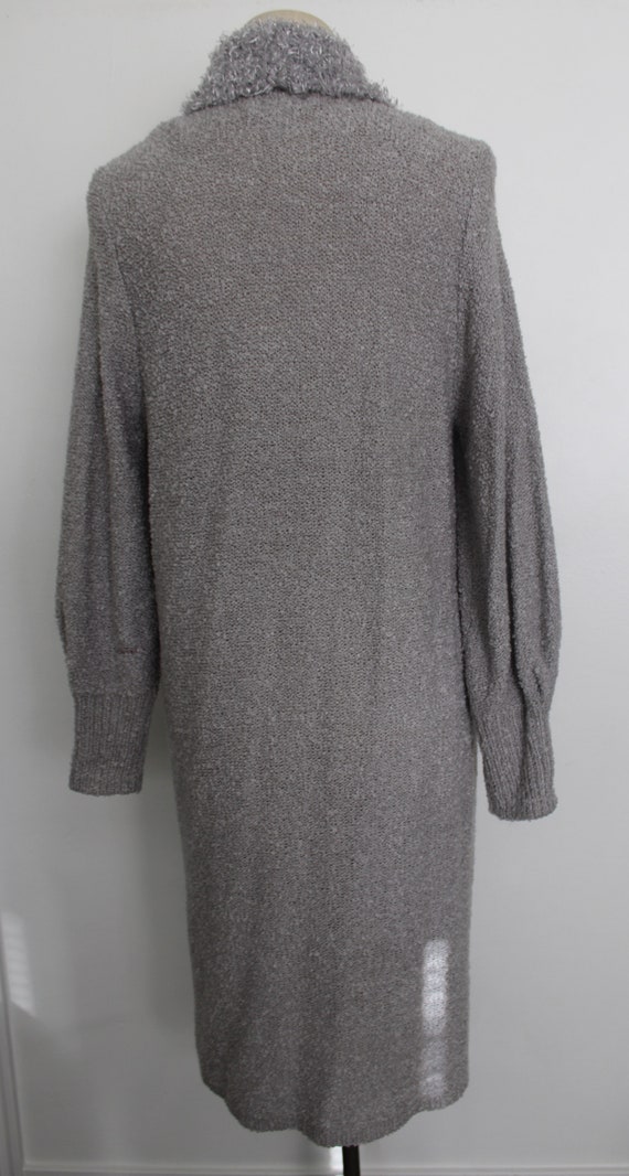 Women Heavy Long Gray Sweater / Sideffects Label … - image 5