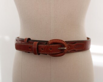 Vintage Navasota cabincore moose & canoe skinny leather belt Navasota Belts for Women on Sale up to 90% Off: Poshmark main image 4