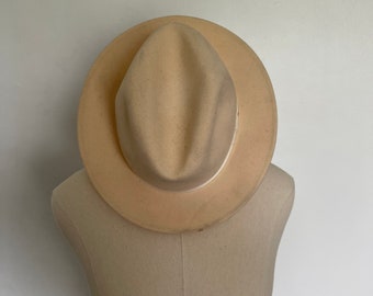 Vintage Fedora Hat - White/Beige by Golden Gate Hat Co.