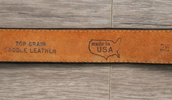 Vintage Tooled Leather Belt. Floral Designs. - image 6