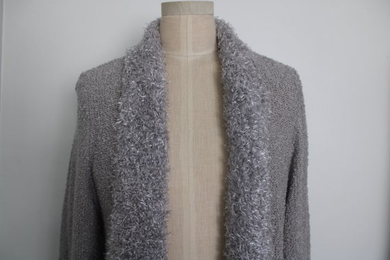 Women Heavy Long Gray Sweater / Sideffects Label … - image 1