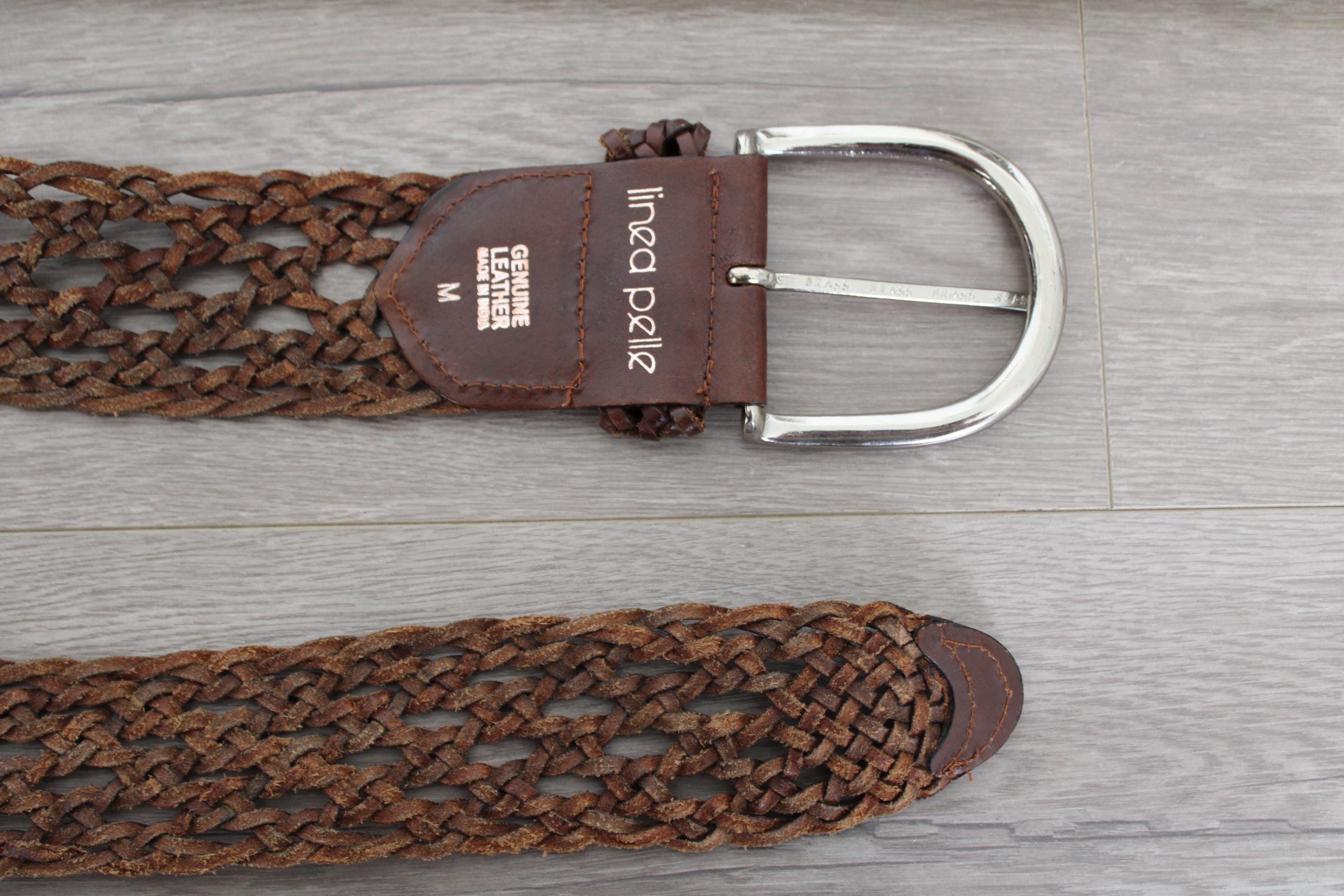 Linea Pelle Braided Genuine Leather Belt Linea Pelle Leather Braided Belt Belts for Women for sale | eBay main image 2