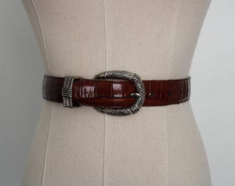 Brown Leather Belt / Casual / Unisex / Made by Brighton