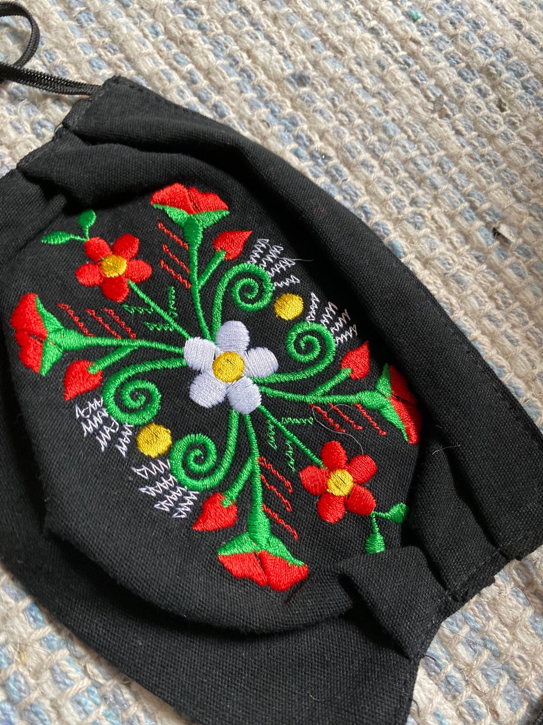 Embroidered Face Mask Mexican Face Mask Floral Face Mask Etsy