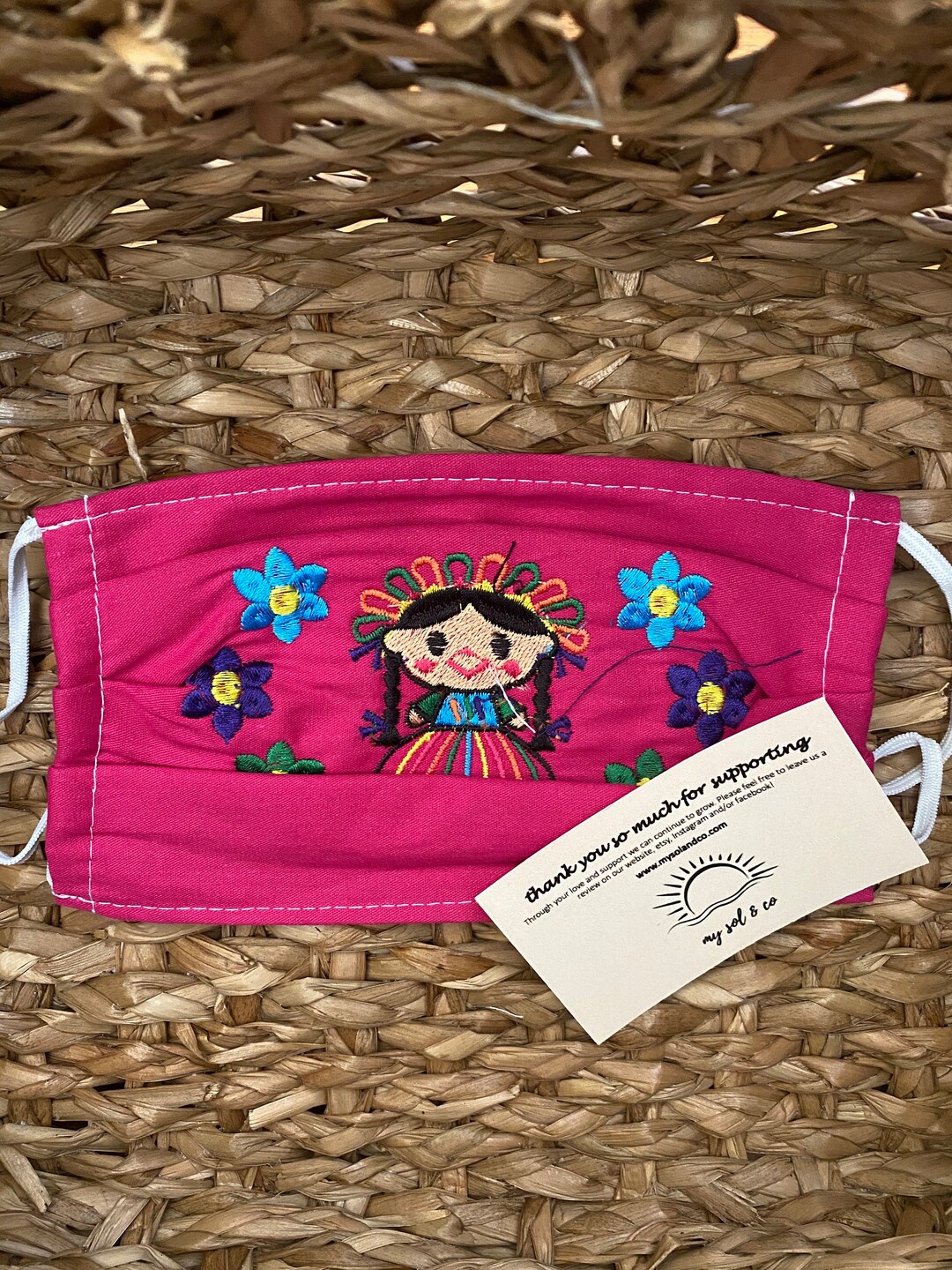 Embroidered Face Mask Mexican Face Mask Floral Face Mask Etsy