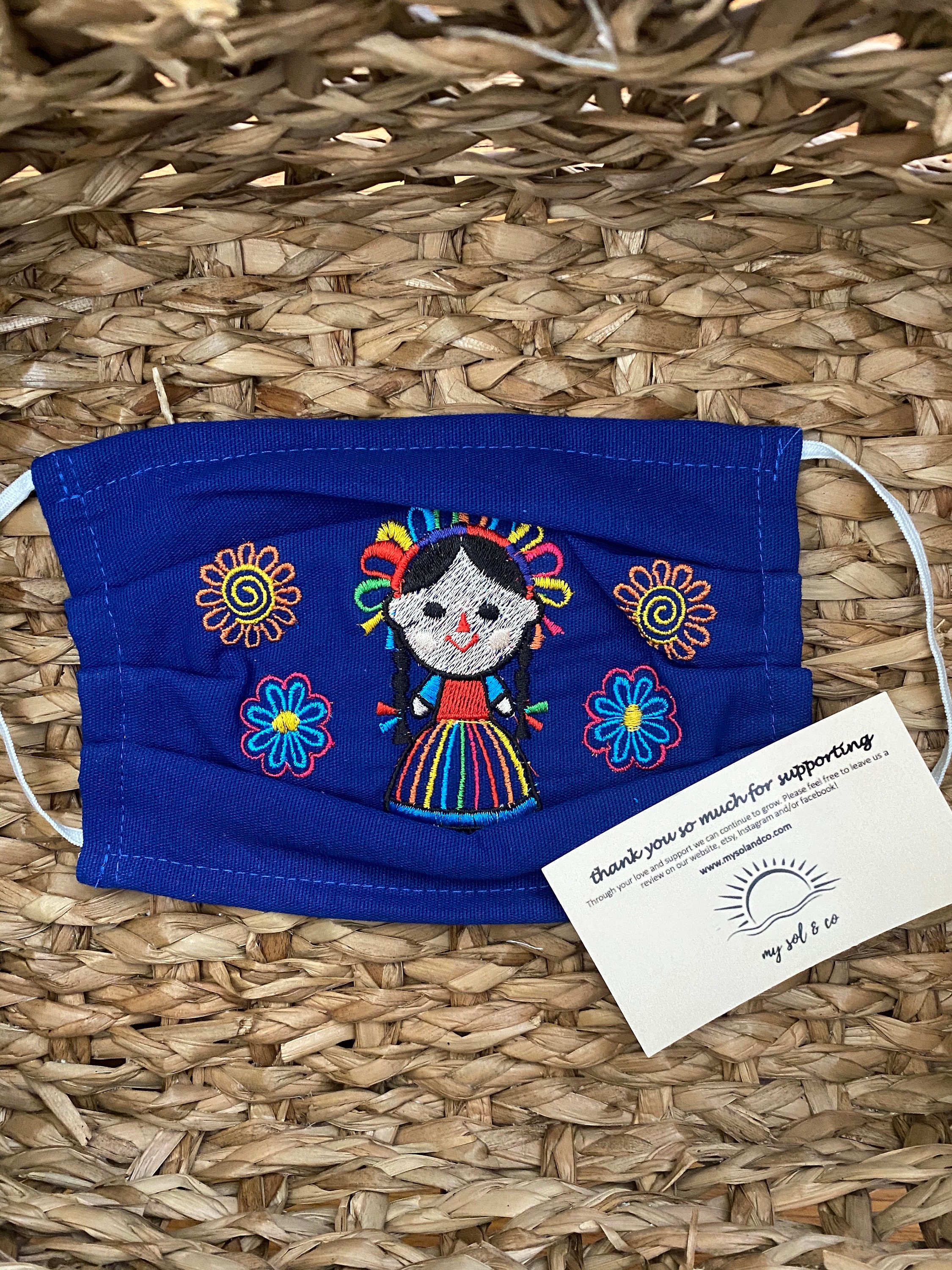 Embroidered Face Mask Mexican Face Mask Floral Face Mask Etsy