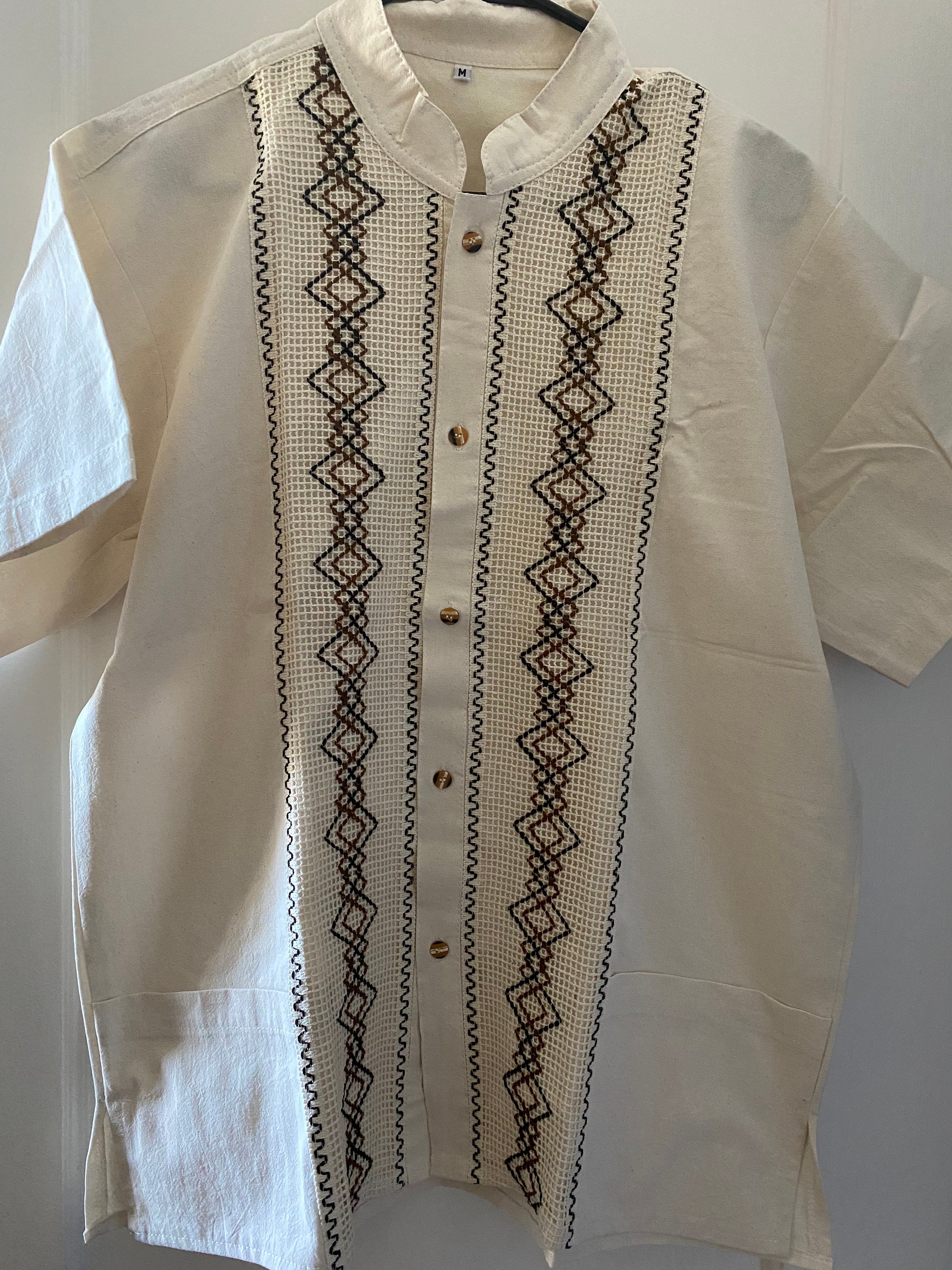 Mens Mexican Traditional Shirt. Guayabera for Men. Summer Etsy