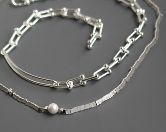 Modern Silver Chain Sterling Silver necklace
