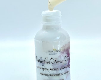 Vegan Retinol Serum - Bakuchiol Serum-Anti-Aging- Retinol Alternative-Dark spots prevention-Good Moisturizer-Gentle for all skin types