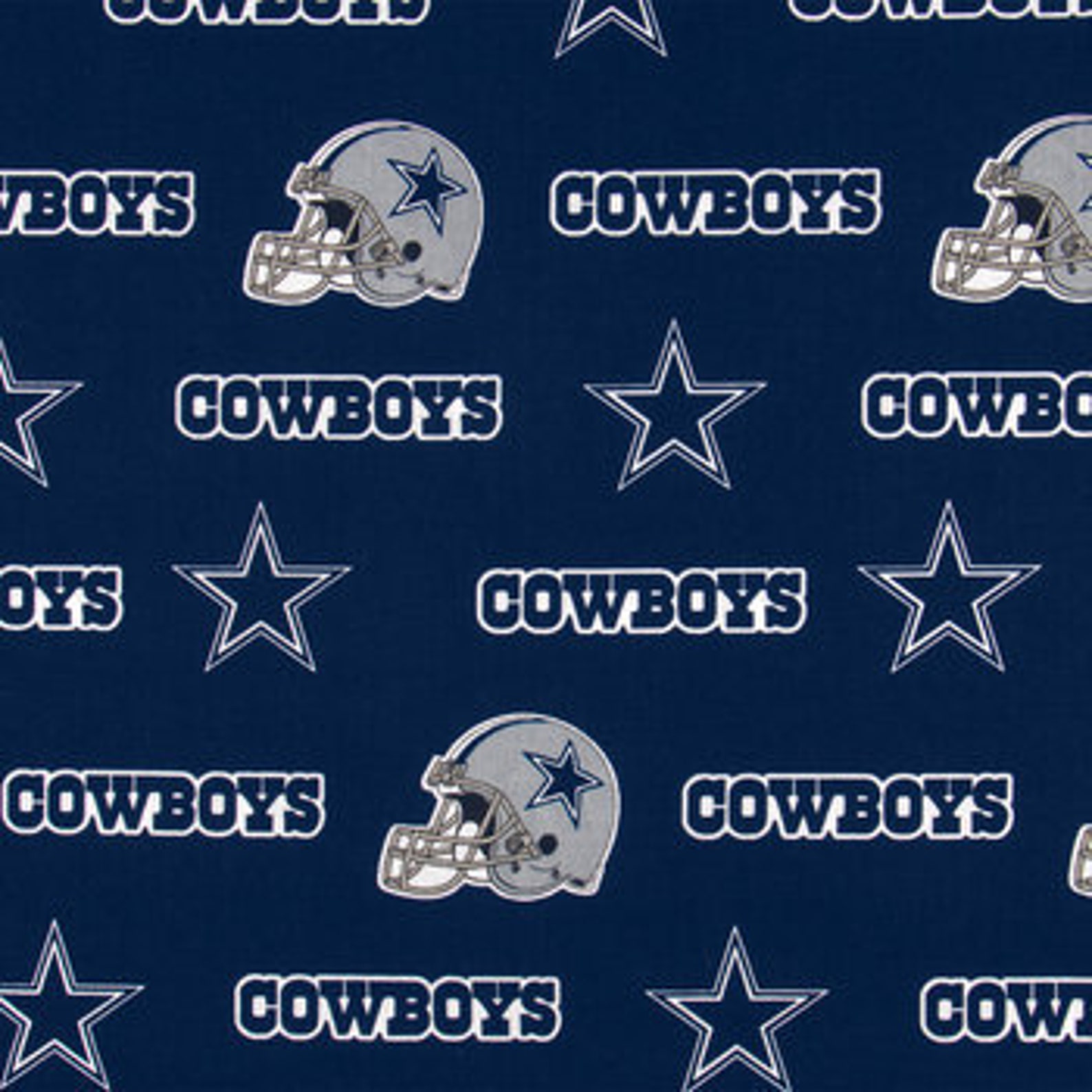 NFL Dallas Cowboys Cotton Fabric By The Yard 58 wide | Etsy