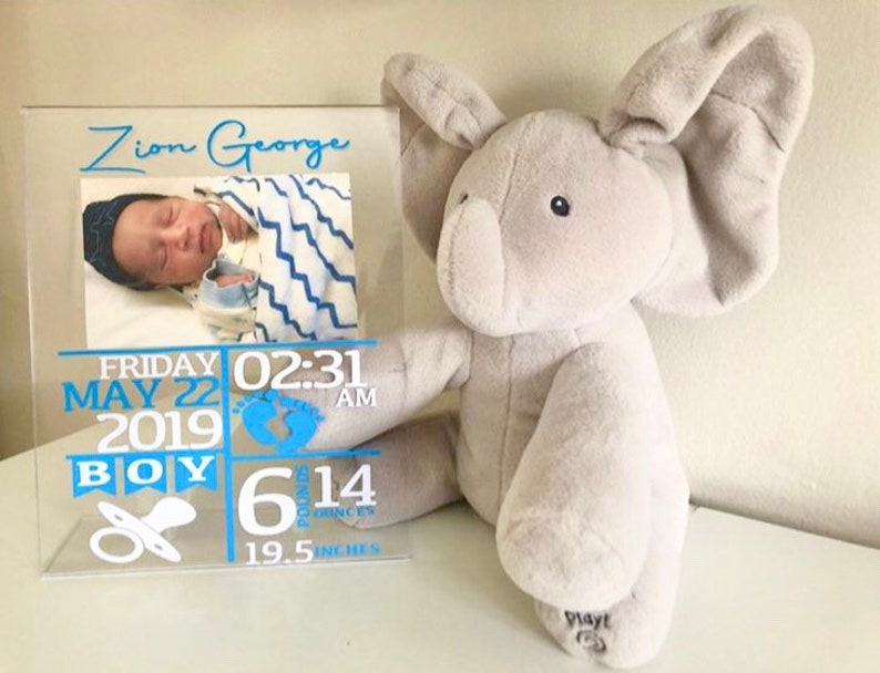 Gift for baby Boy /& Girl Newborn Birth Announcement Glass Baby Birth Stat Plaque or Glass with Frame Gift for mom. Glass,Plexiglass