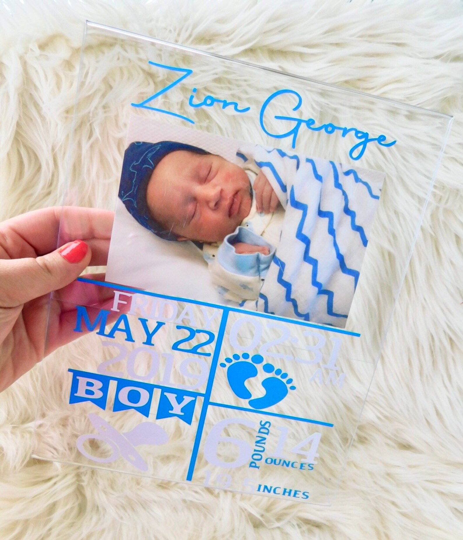 Baby Birth Stat Plaque. Boy & Girl. Newborn Birth Announcement Etsy