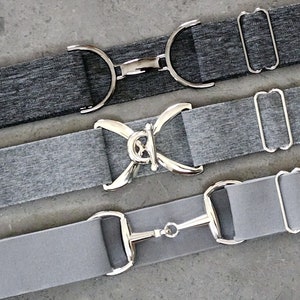 1.5 Inch Adjustable Elastic Linen Lookalike Equestrian Belts