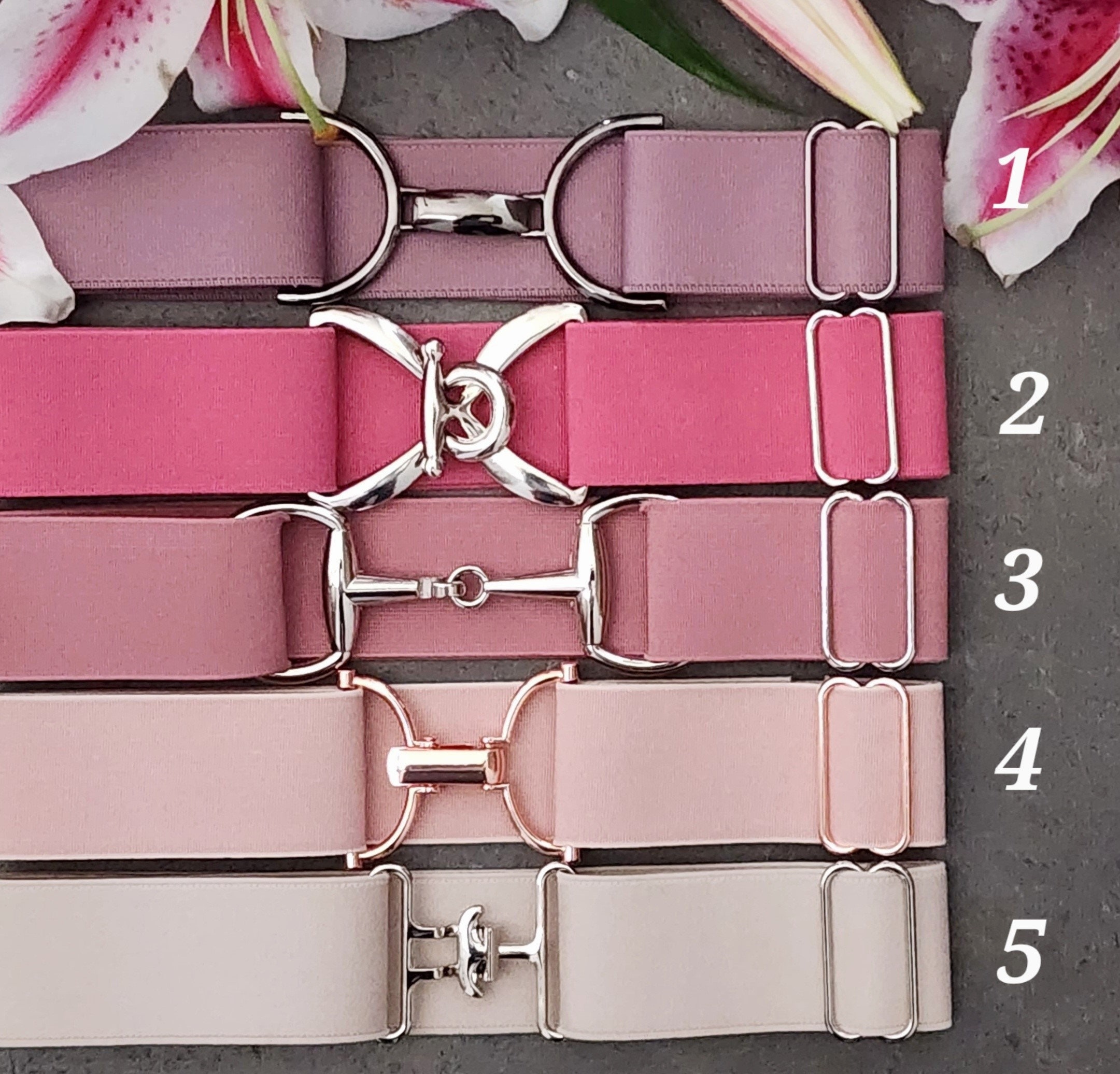 Gorgeous equestrian hot pink belt with silver onlay bits.  One of a kind. 41” Tailored Sportsman Belt | All About Equestrian main image 3