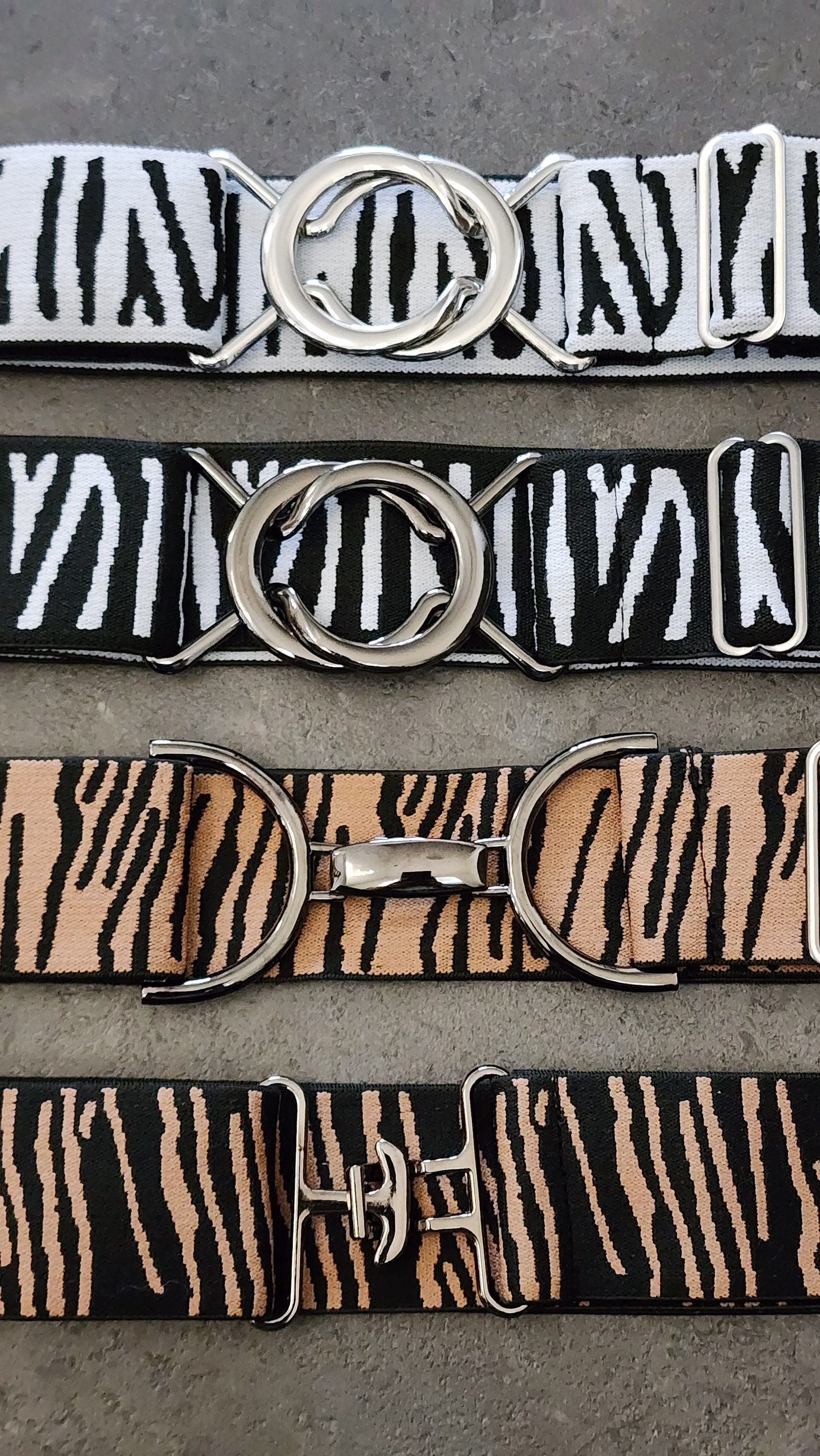4695 Elastic Waist Belt For Women Zebra Print Wide Cinch Stretchy Modeway Women main image 4
