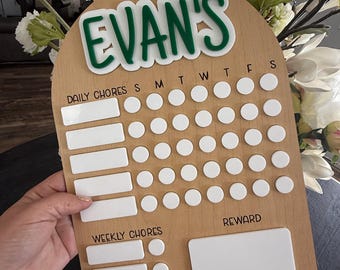 Daily/ weekly magnetic dry erase chore chart
