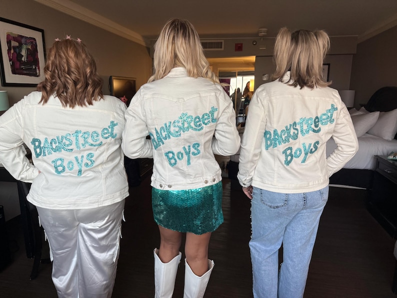 Bedazzled Backstreet Boys Denim Jacket bild 4
