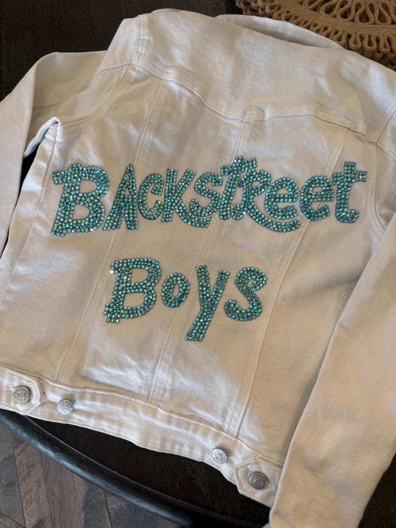 Bedazzled Backstreet Boys Denim Jacket bild 5