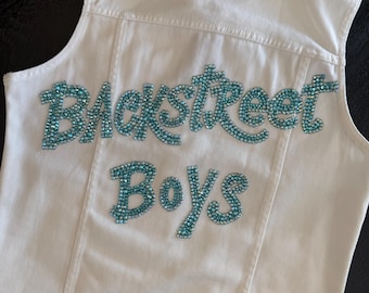 Bedazzled Backstreet Boys Denim Vest