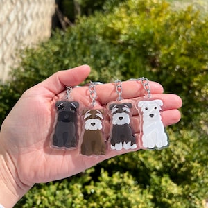 Schnauzer Dog Keychain