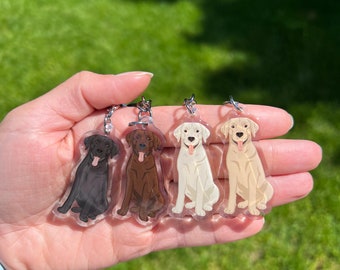 Labrador Retriever Dog Keychain | Cute Dog Gift | Pet Breed Keyring