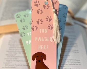 Custom Dachshund Bookmark | Custom Pet Bookmark | Pet Bookmark | Dog Bookmark | Dachshund Gift | Personalized Bookmark