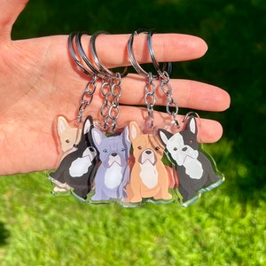 Color Changing Cartoon French Bulldog Keychain - Cute Starry Sky Bulldog  Key Ring For School Bags And Cars - Temu Lithuania