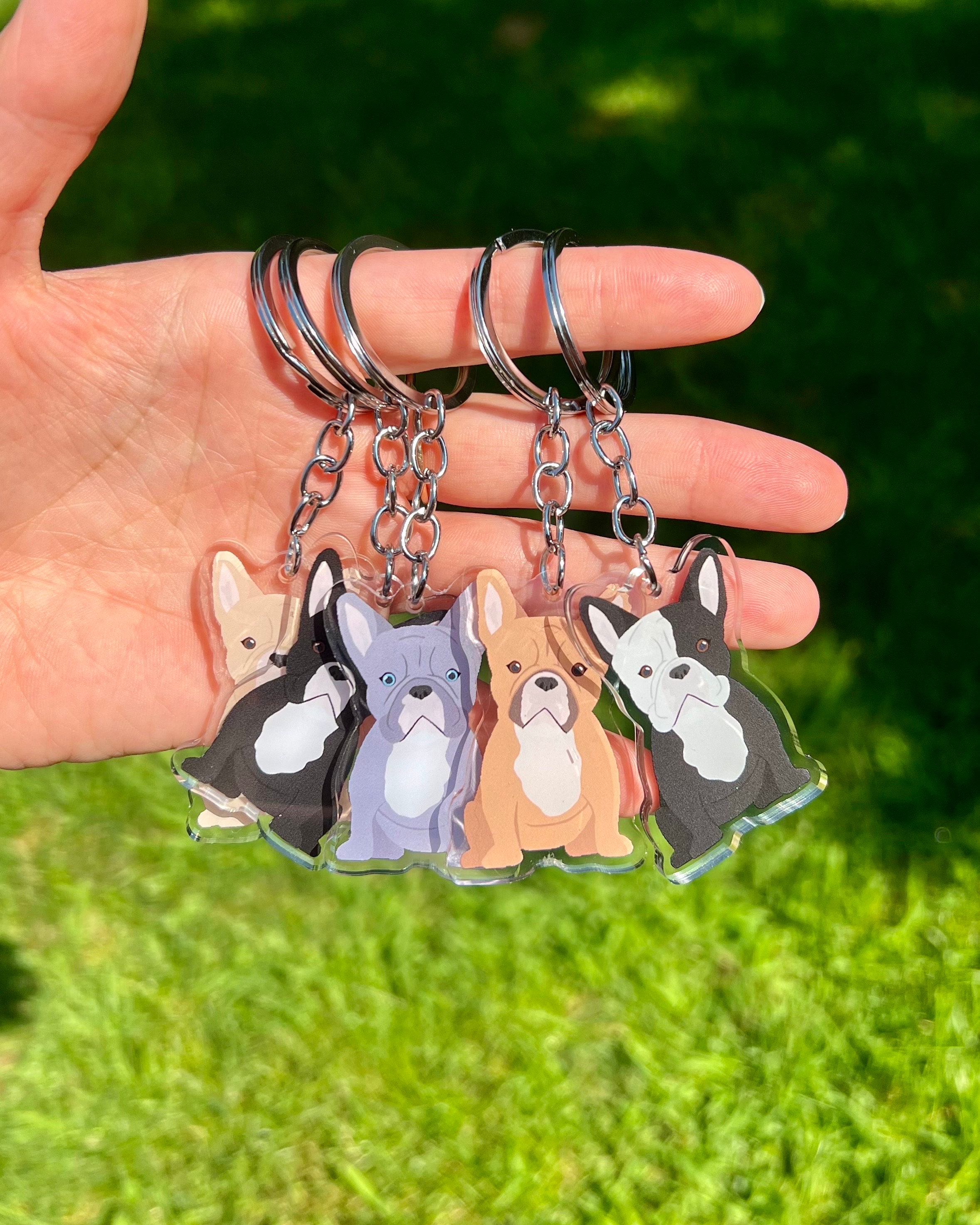 Super Cute Frenchie French Bulldog Keychain Bag Charm