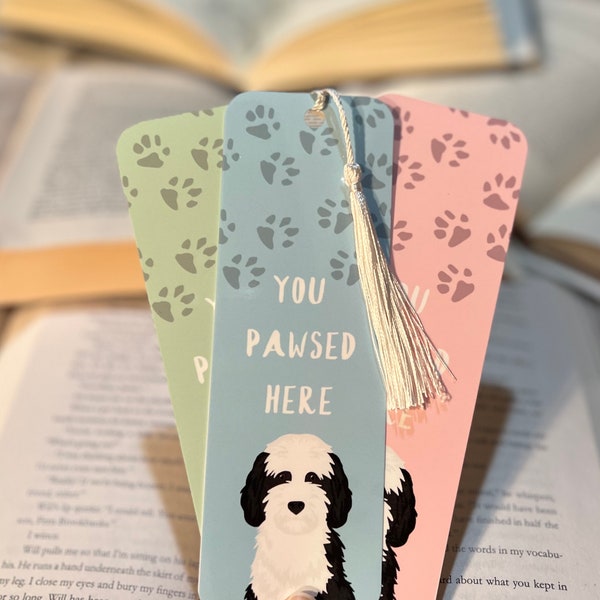 Custom sheepadoodle Dog Bookmark | Dog gift | sheepadoodle dog Gift